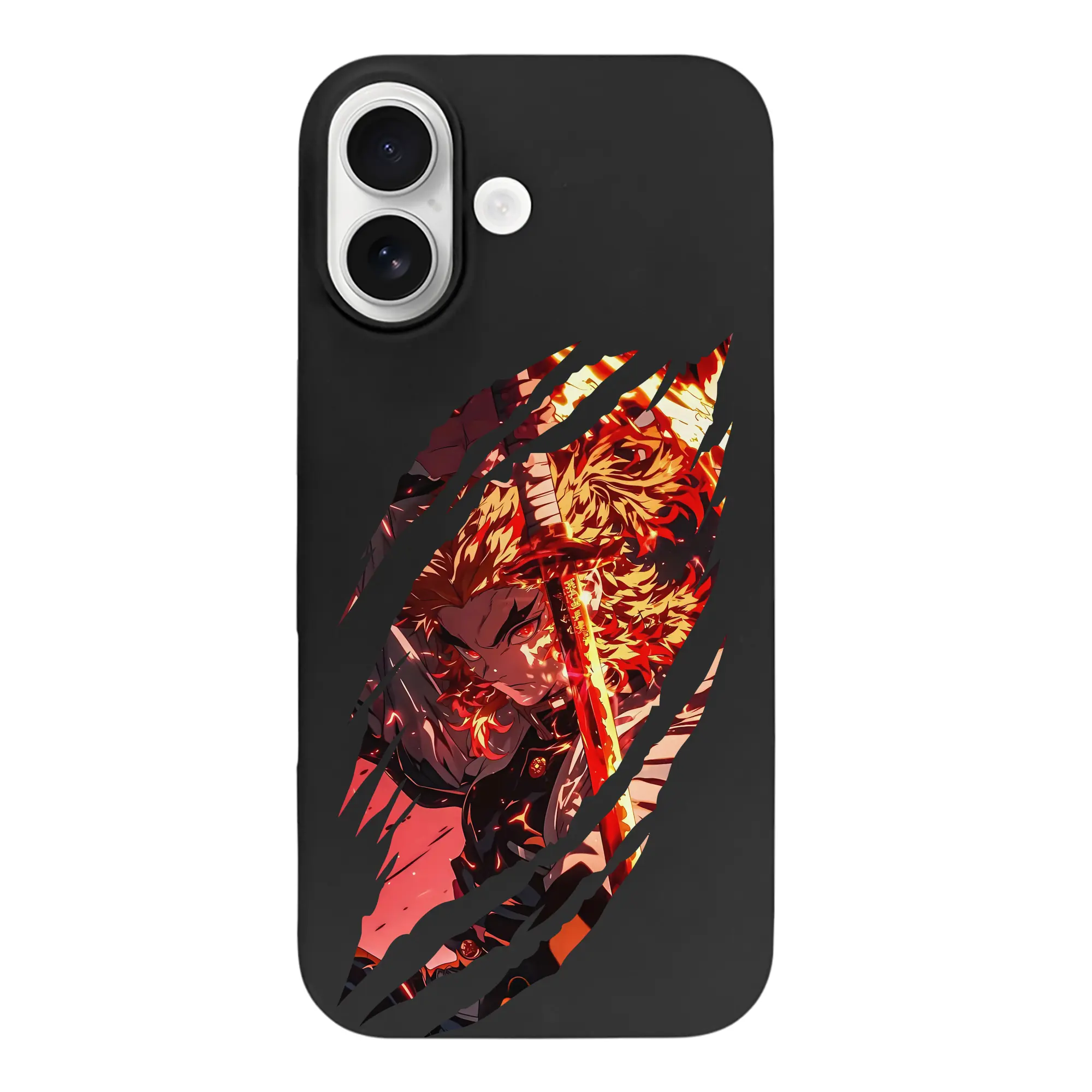 鬼滅の刃 グッズ,煉獄 杏寿郎 - iPhone 17 シリーズ シリコンケース 薄型 耐衝撃 指紋防止 ソフトタッチカバー 精密フィット 傷防止 保護ケース iPhone 17/17 Air/17 Pro/17 Pro Max 対応